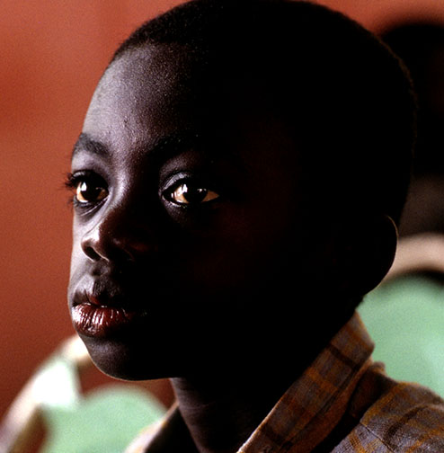 young boy in Ghana