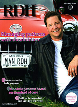rdh dental magazine cover photo